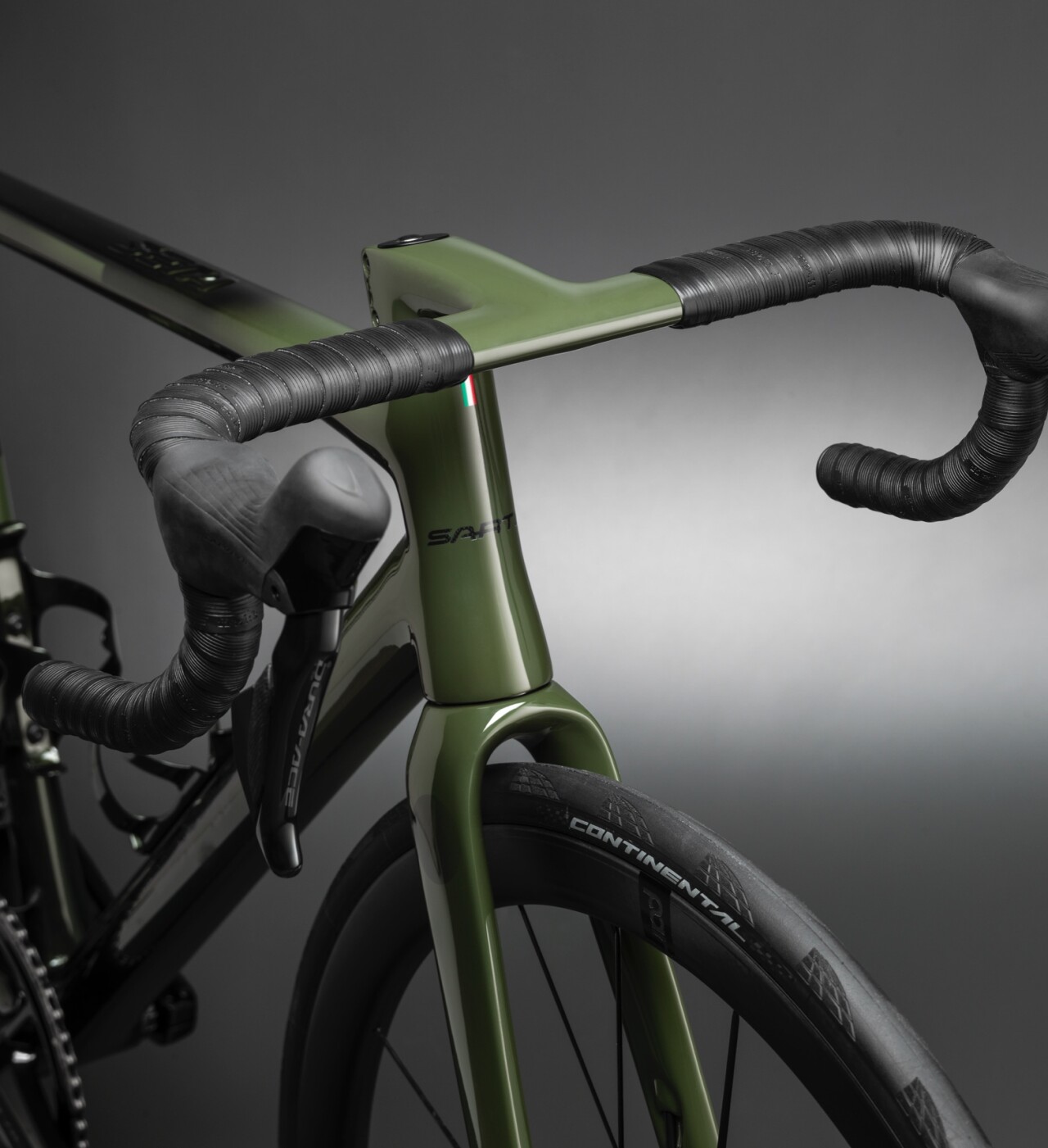 Telaio Bici Da Strada Basso Diamante, Carbonio, 56 Cm, Freni A Disco, Rosso Dissolvenza, Nuovo Da Esposizione